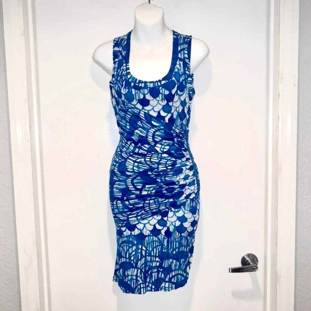 Tracy Reese Draped T Dress Sleeveless Blue - Picture 13 of 13